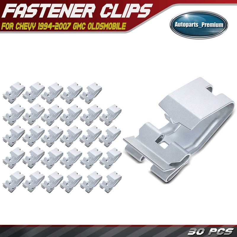 30Pcs Zinc Organic Radiator Grille Retainer Clips for Chevy 94-07 GMC Oldsmobile