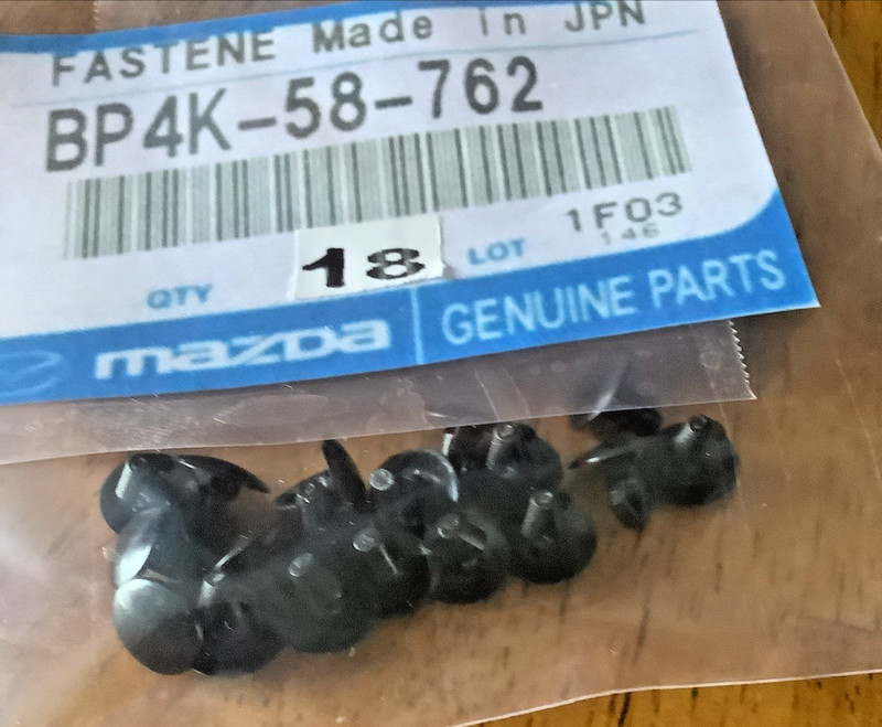 2007-2024 Mazda Select Models 18Pcs Weatherstrip Retaining Clip BP4K-58-762 gallery