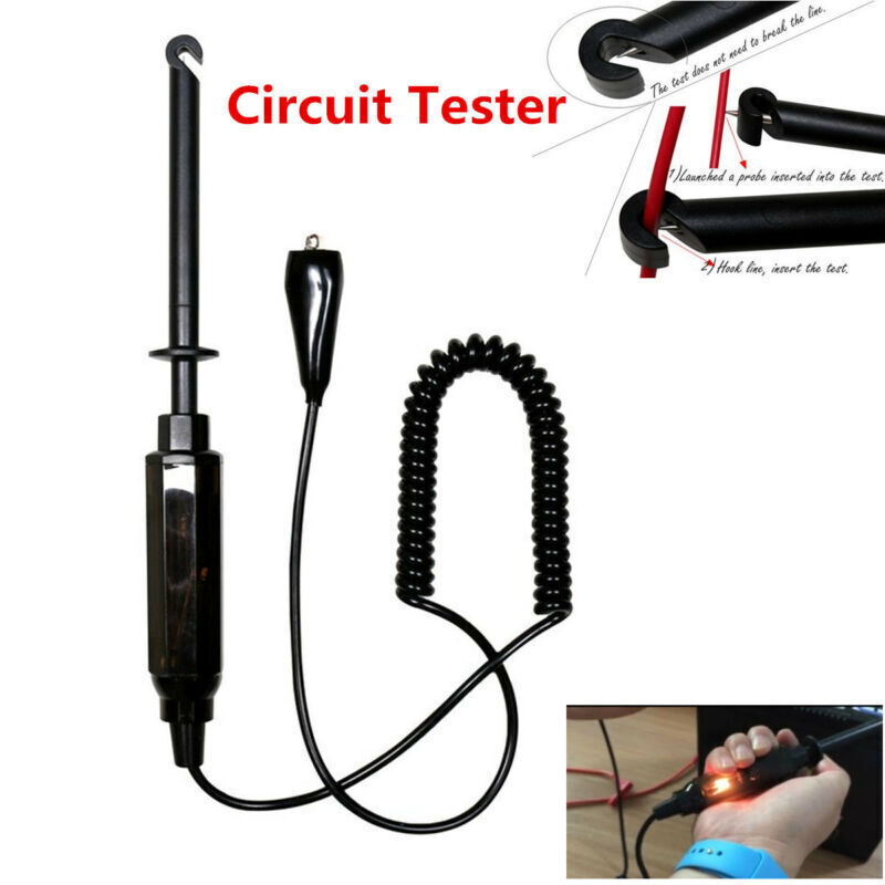 DC 6V/12V/24V Test Pencil Light Hook Probe Circuit Tester Car Truck Motorcycle