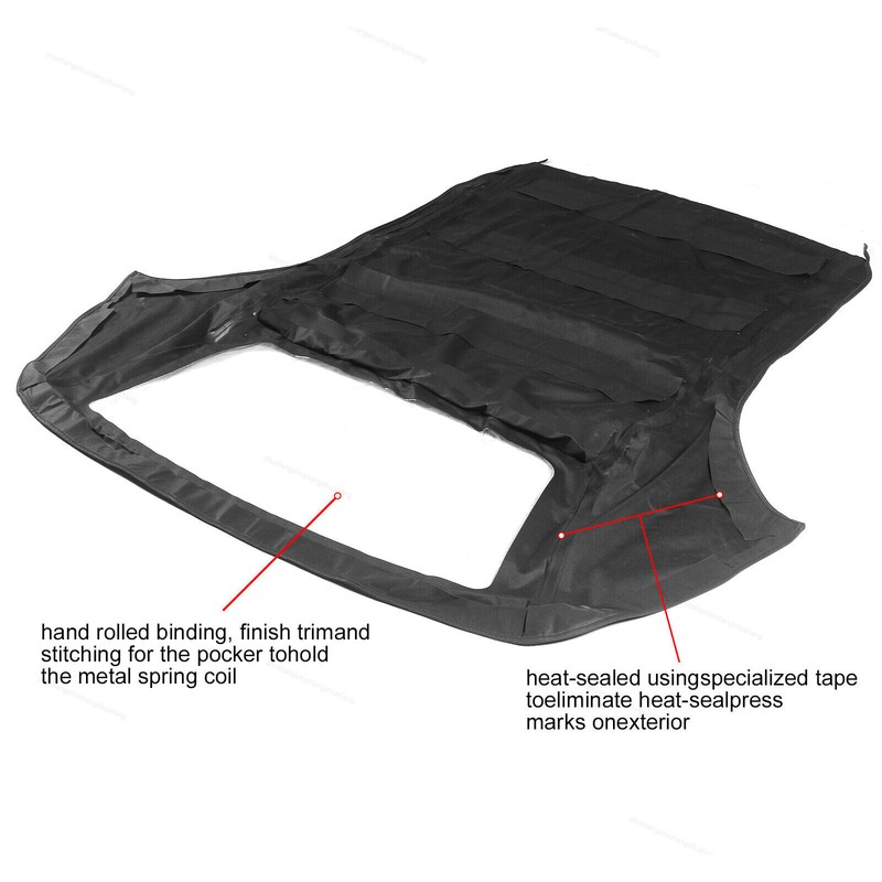 Convertible Soft Top & Plastic Window Black Fit For 1994-2002 Chevrolet Camaro gallery
