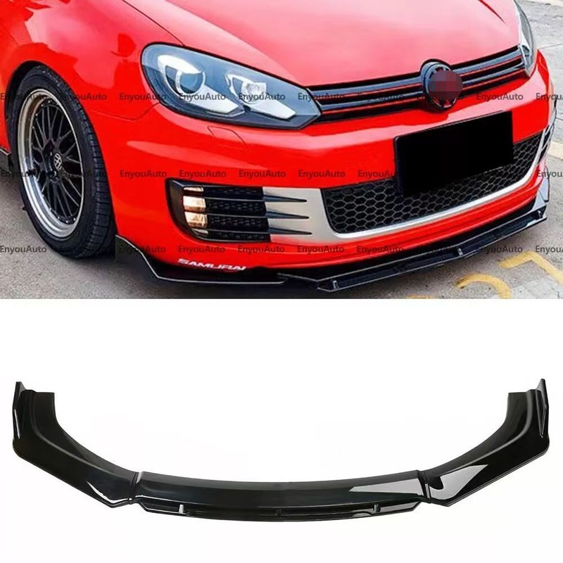 For Volkswagen CC Universal Front Bumper Lip Spoiler Splitter Glossy Black