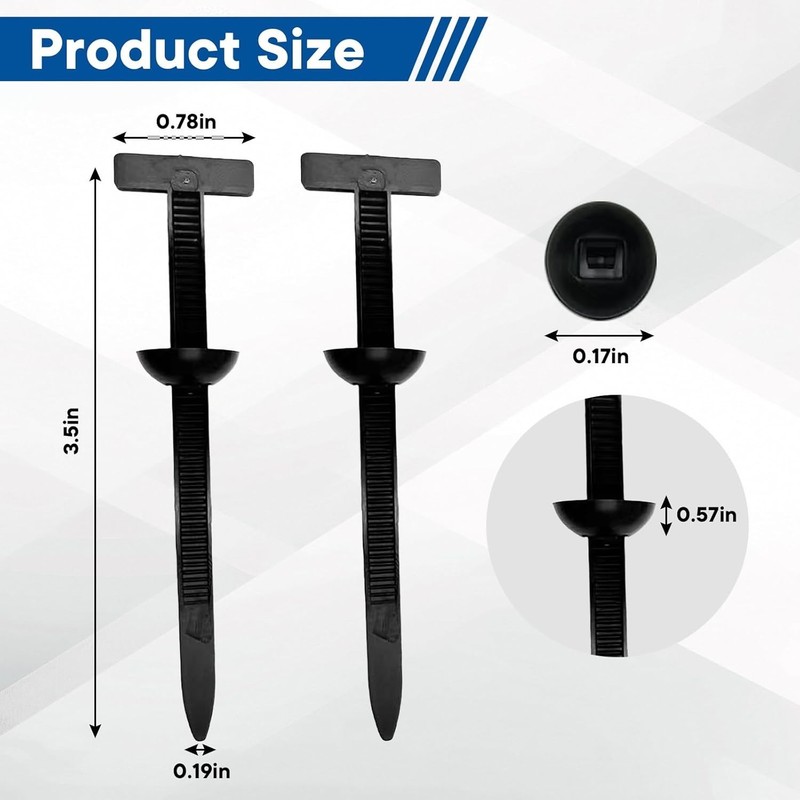 100Pcs Automotive Nylon Cable Tie Fastener Kit – Universal Car Zip Tie Buckle C gallery
