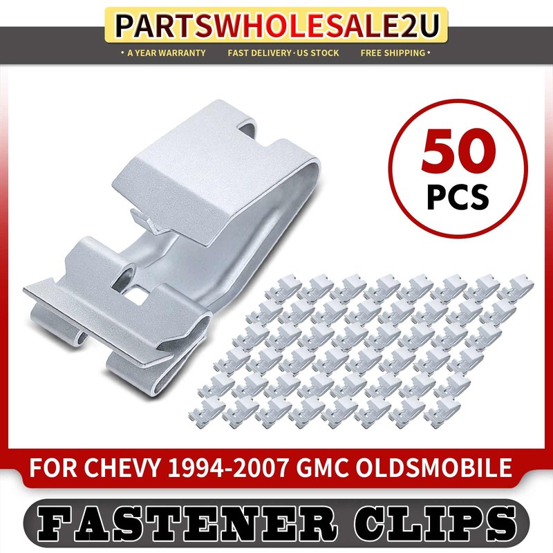 50Pcs Zinc Organic Radiator Grille Retainer Clip for Chevy 94-07 GMC Oldsmobile