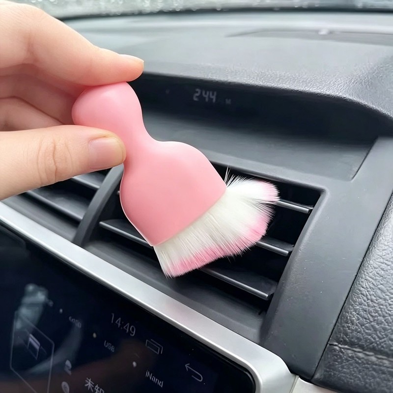 2PCS Car Interior Gap Cleaning Brush Air Outlet Dust Removal Sweeping Brush Tool