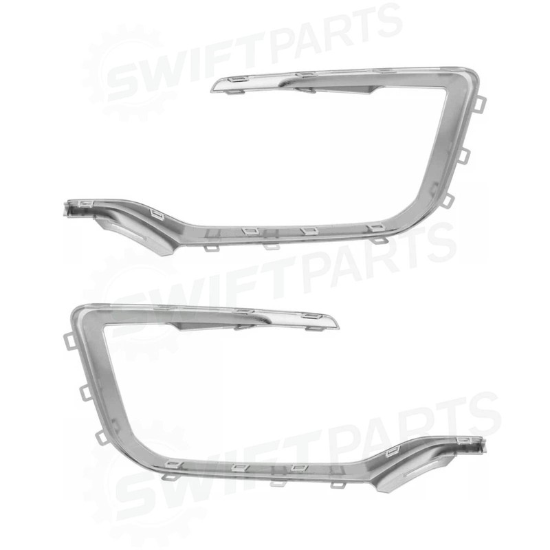 Left+Right Side Front Chrome Molding Bumper Trim Set For 2016 2017 GMC Terrain gallery