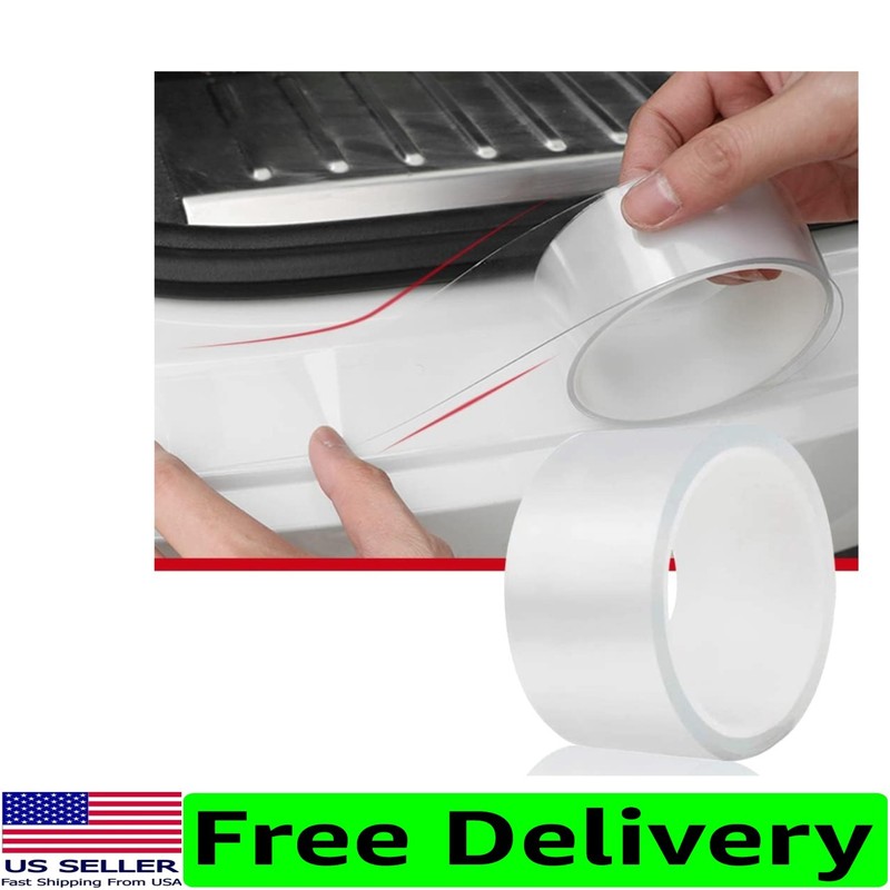 34Ft Long Clear Door Sill Guard Film for Effective Anti-Collision Protection