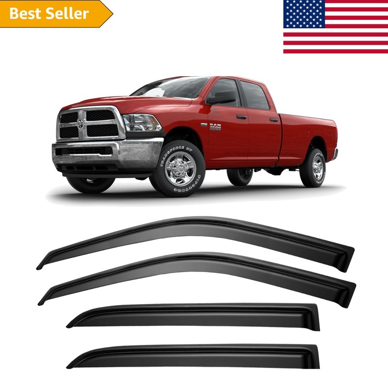 Vehicle-Specific Window Vent Deflectors for Ram 1500/2500/3500 – 1-