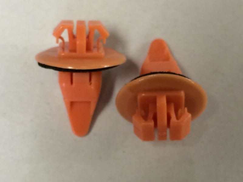 Set of 15 Orange Nylon Fender Retainer Clips w/ Sealer For Toyota 75395-35070