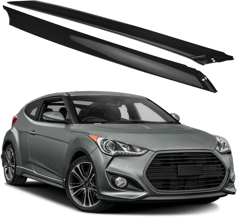 ZONFANT Left & Right Windshield A-Pillar Trim Molding, Front Driver & black