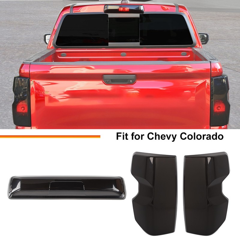 Rear High Brake Light + Taillight Lamp Cover Accessories For Colorado 23+ Smoked