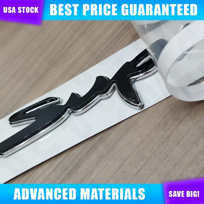 For Supra Letters Rear Trunk Tailgate Emblem Sport Black & Silver Liftgate Badge