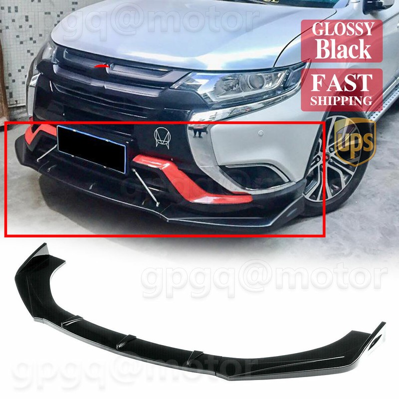 For Mitsubishi Outlander 2016-2021 Front Bumper Lip Body Kit Spoiler Splitter