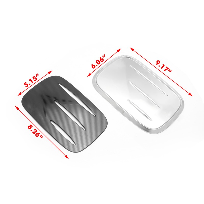 Fuel Oil Gas Tank Cover Cap Trim Chrome & Carbon Fiber Steel For Honda CRV 5th gallery