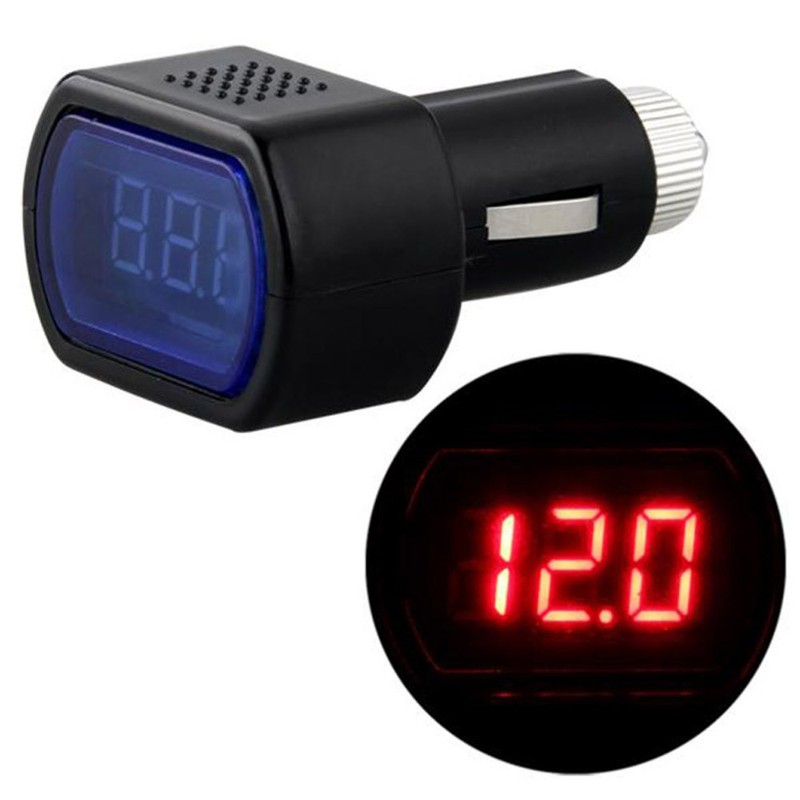 LED Digital Volt Voltage Meter Car Cigarette Lighter Volt Voltage Gauge 12V 24V