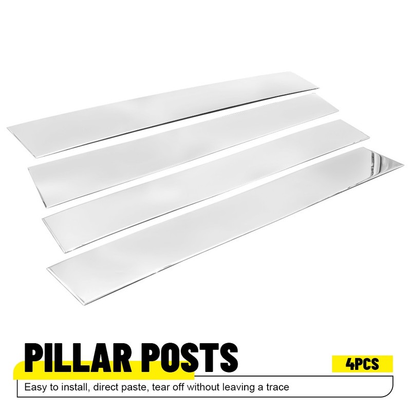 Fit 19-25 Dodge Ram 1500 Crew/Quad Cab Stainless Steel Chrome Pillar Post Covers