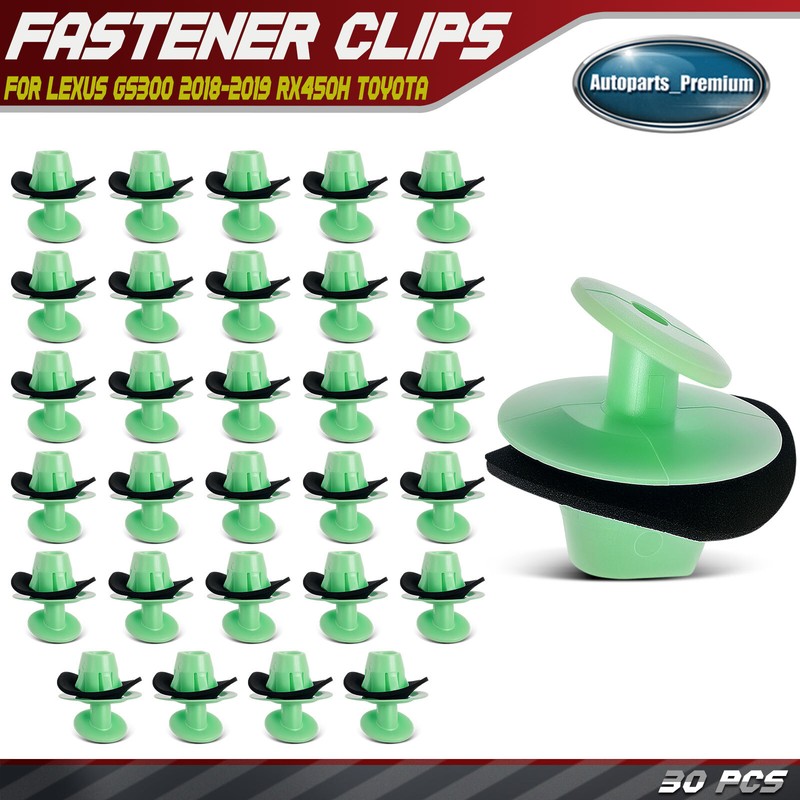 30x 10mm Nylon Rear Lamp Retainer Clips w/ Sealer for Lexus GS300 RX450h Toyota