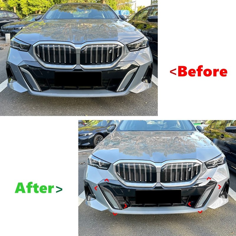 For BMW 5 Series G60 G61 I5 M Sport 24-25 ABS Front Bumper Side Air Vent Trim gallery