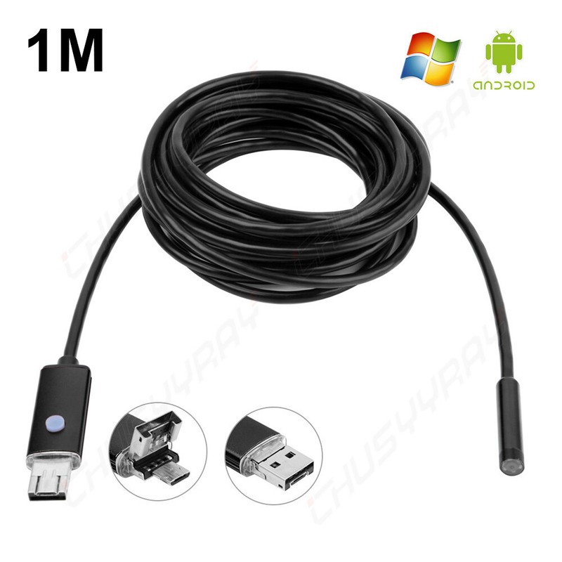7MM 2 In 1 Micro USB Mini Camcorder Waterproof 6 LED Borescope Inspection Camera gallery