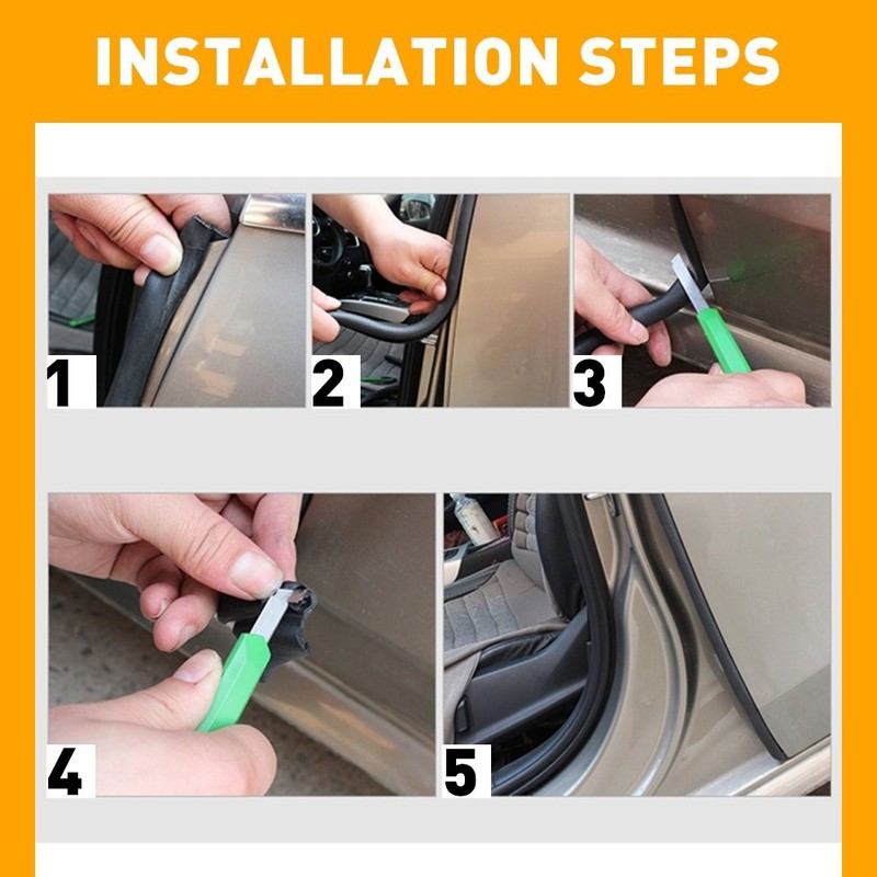 2X New Weatherstrip U-shape Car Door Rubber Weather Seal Hollow Strip Universal gallery