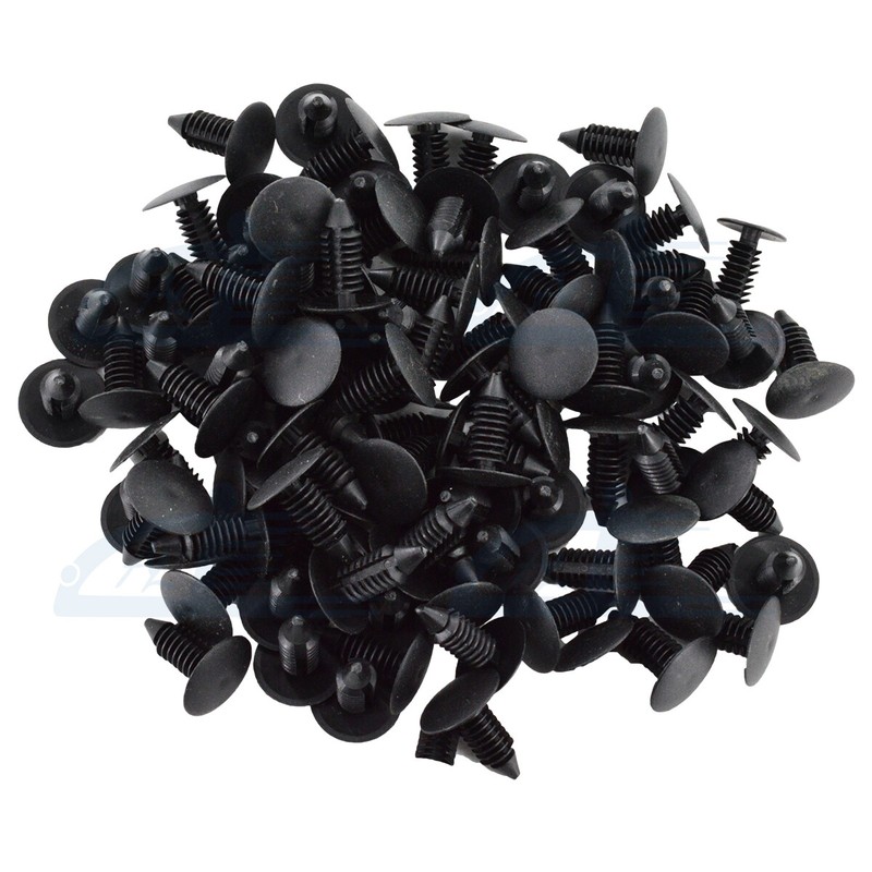 200X 8mm Bumper Clips Auto Car Hole Plastic Rivets Fastener Fender Push Pin NEW gallery