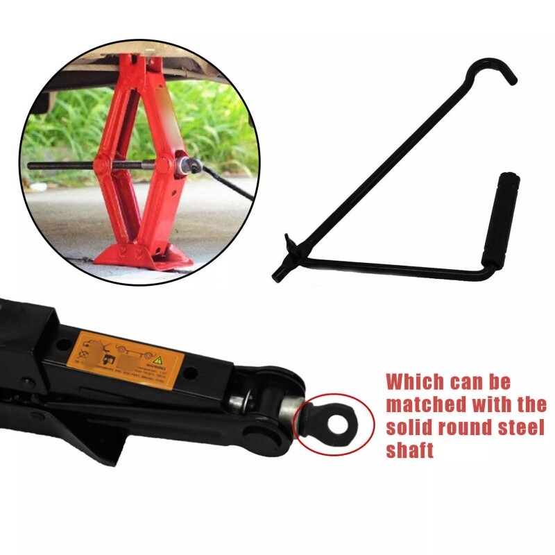 Folding Scissor Auto Tire Wheel Jack Crank Lever Handle Lift Rod Repair Tool Kit gallery