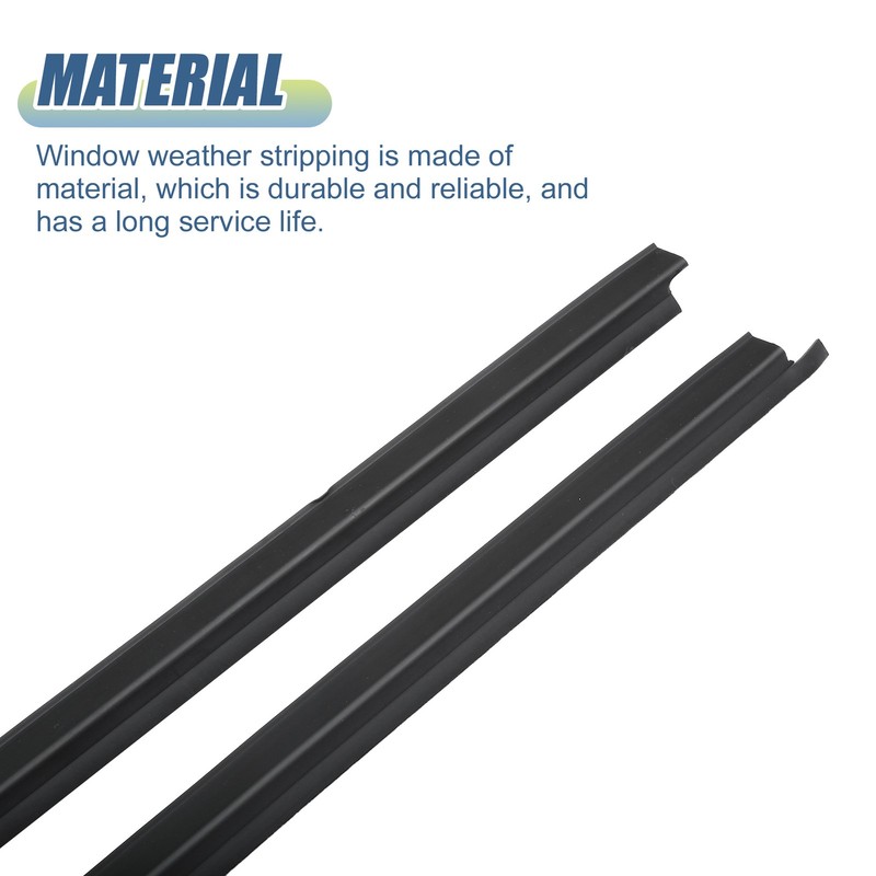 2pcs Window Glass Seals for Nissan D21 Base SE XE 2.4L L4 - Gas 3.0L V6 - Gas gallery