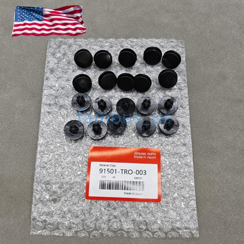 20Pcs Push Type Fender Retainer Clips fits for Honda Acura 91501-TR0-003 gallery