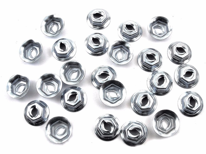 Ford PAL Nuts- Fits 5/32″ Studs- Emblem Trim Chrome Interior etc- 25 nuts- #086