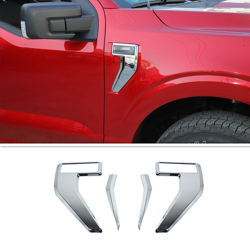 Left & Right Front Fender Side Vent Covers Trim For Ford F150 2021+ Accessories