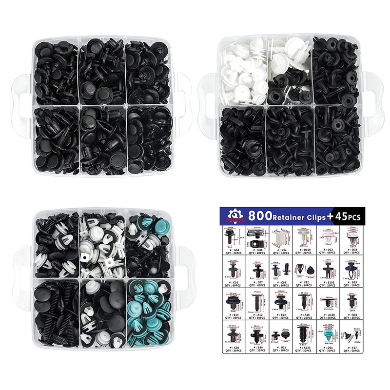 1000PCS Car Retainer Clips Auto Fasteners Push Trim Clips Pin Rivet Bumper Kit gallery