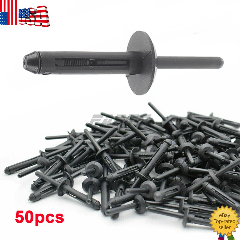 50Pcs Nylon Blind Rivets For Jeep Chrylser Dodge Ford #6500911