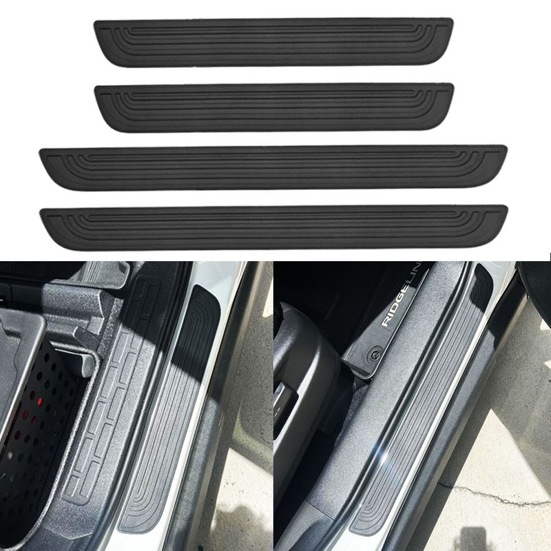 4PCS Car Door Threshold Sill Cover Step Protector Black For Volvo XC40 XC60 XC90