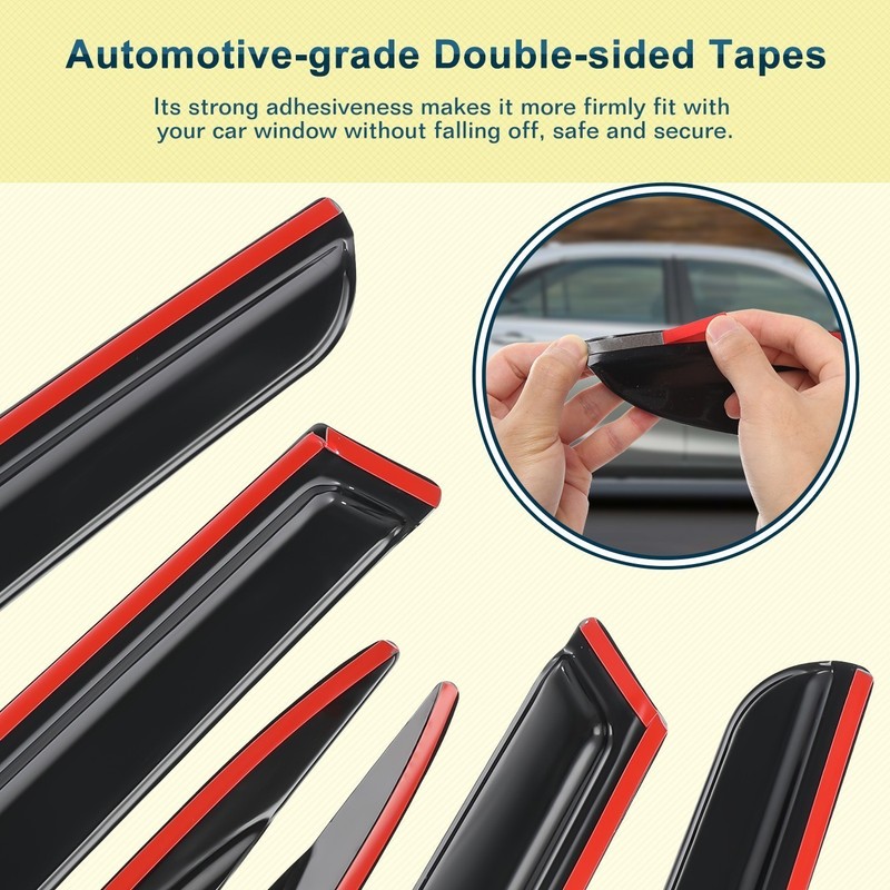 For 2017-2022 Honda CR-V Tape-on Window Visors Vent Rain Guards Wind Deflector gallery