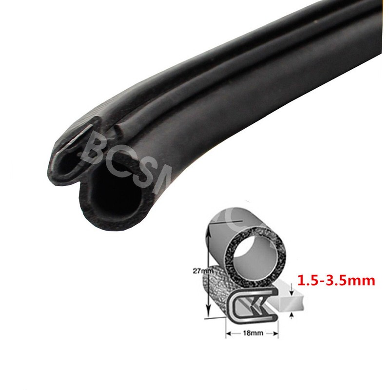 Car Door Edge Molding Trim Rubber Strip Seal Protector Anti-Scratch Noise Reduce gallery