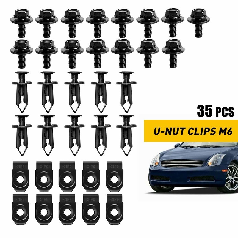 35PCS ENGINE UNDER COVER SPLASH SHIELD GUARD BODY BOLT U-NUT CLIPS FASTENER NEW gallery