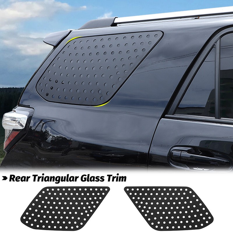 Rear Triangular Window Glass Cover Trim Sticker Decal For 2010+ 4Runner
