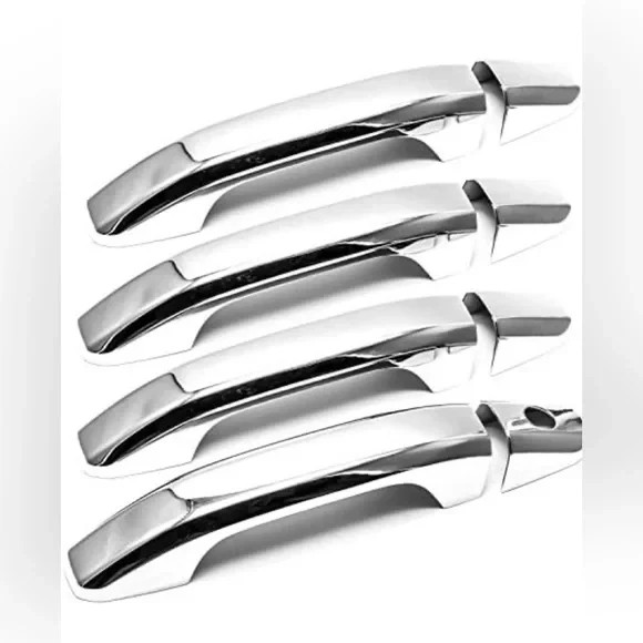 For 2014-2018 GMC Sierra Crew Cab Chrome Handle Mirror Window Sills Side Molding gallery