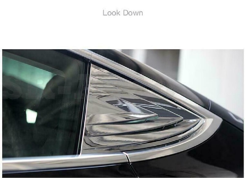 For Tesla Model 3 2017-2023 Chrome Side Window Louver Shutter Cover Trim decor gallery