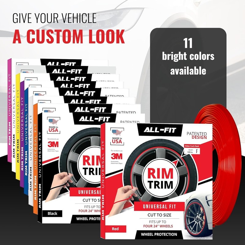 Car Rim Protector Rubber 24 Inch Wheel Curb Rash Protection DIY Easy Fit gallery