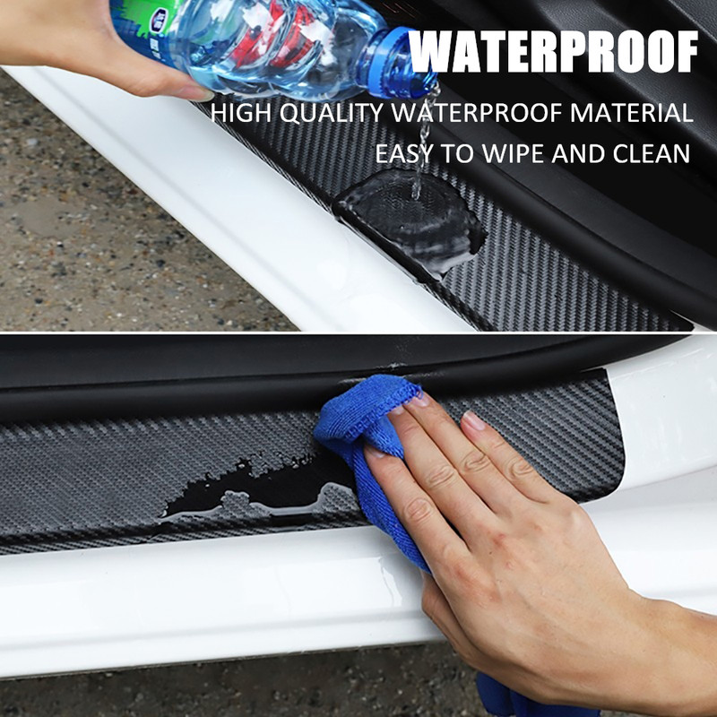 JJMY Car Door Sill Protector Mountain 3D Carbon Fiber Cover For Toyota 4Runner gallery
