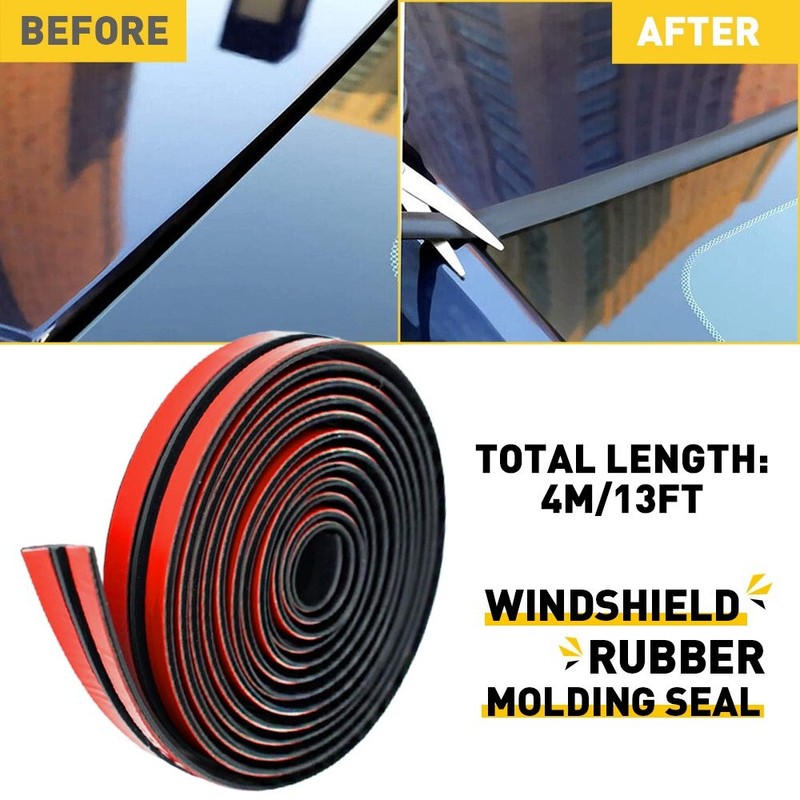 Car Roof Windshield Window Rubber Seal Strip Sealed Moulding Trim 4M Accessories