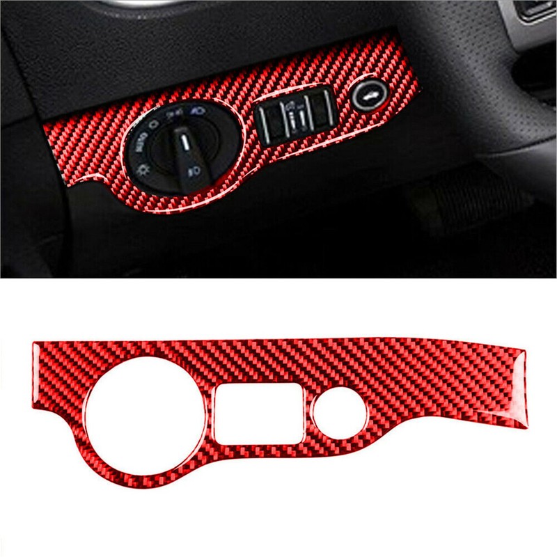 19Pcs Red Carbon Fiber Interior Full Set Cover Trim Fits Dodge Charger 2011-2014 gallery