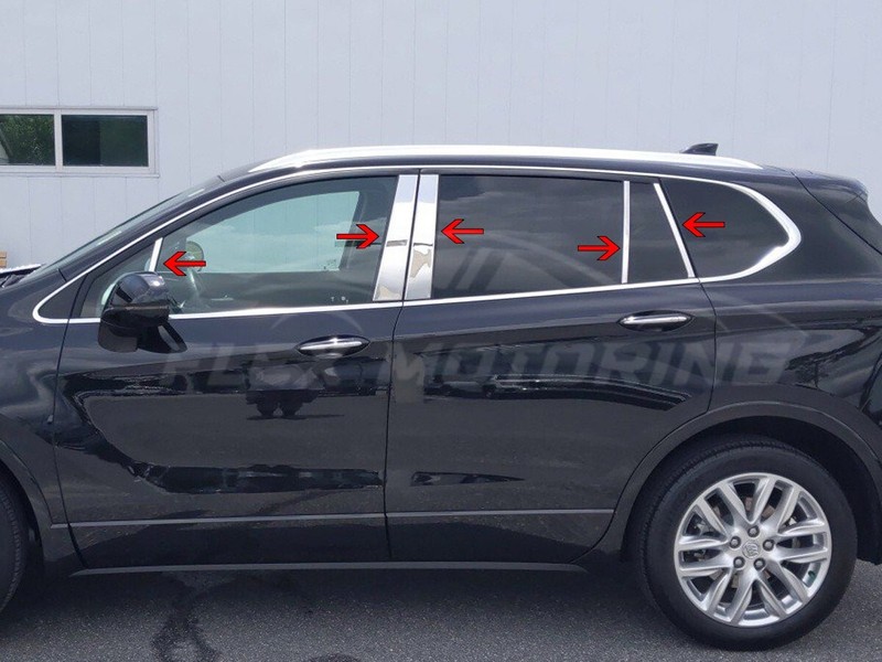 USA Made 304 Stainless Steel 10PC Pillar Post Trim FOR 2016-2020 Buick Envision