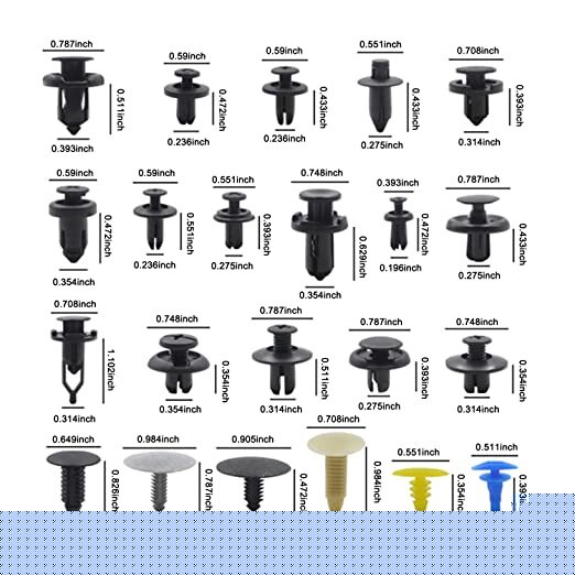 690 Pcs Car Retainer Clips Auto Fasteners Push Trim Clips Pin Rivet Bumper Kit