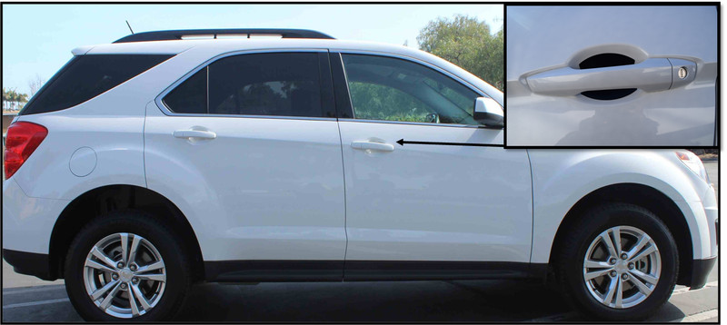 Fits Chevy Flat Black Matte Auto Accessory Car Door Handle Scratch Guard 4 Pcs