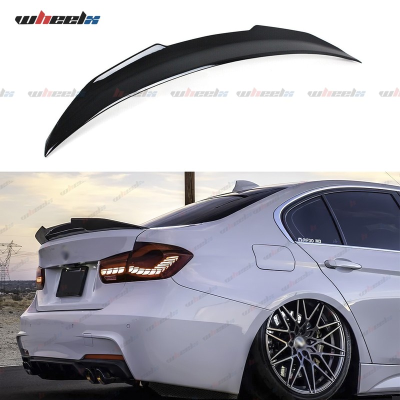 Rear Trunk Spoiler Wing For BMW F30 F80 M3 320i 328i 330i Gloss Black PSM Style