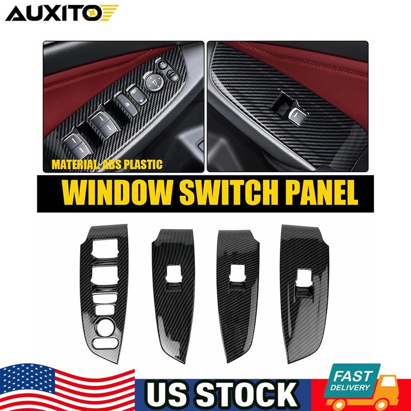 Carbon Fiber Door Window Control Switch Panel Cover For Honda Accord 2018-2022
