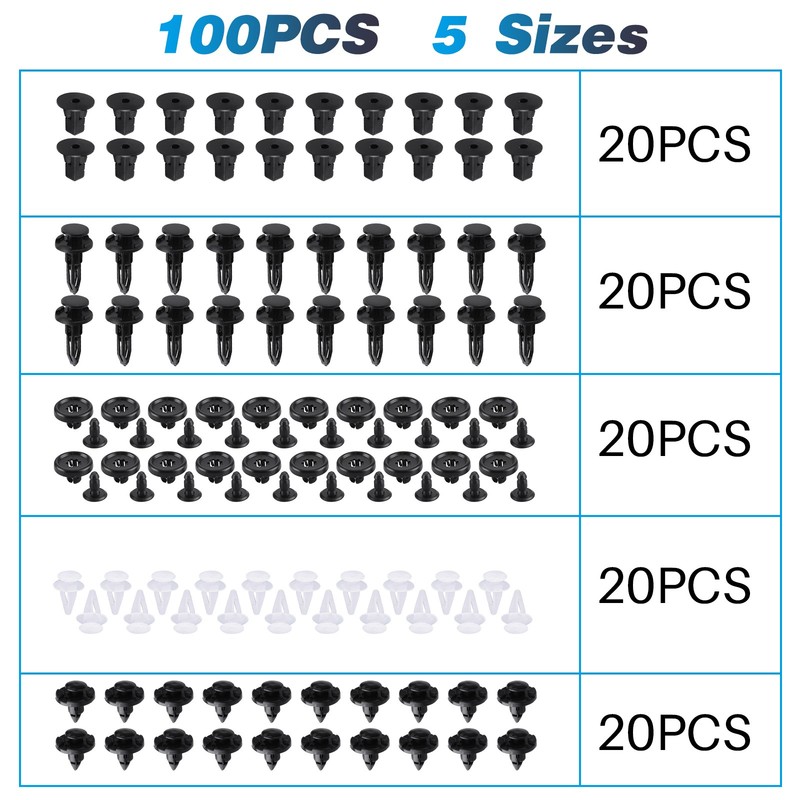 100X Bumper Fender Liner Fastener Retainer Clips For Toyota Lexus 90467-A0005 gallery