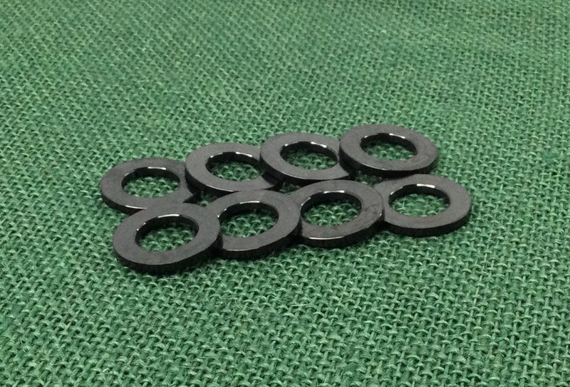 APk M12 GR5 Titanium Flat Washer, BLACK x 8