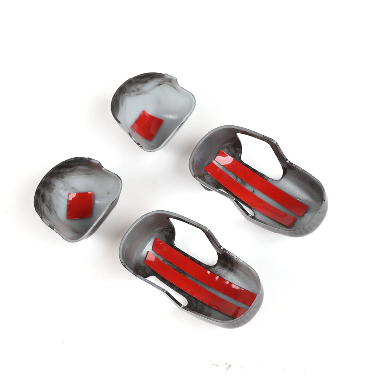 4pcs Carbon fiber Seat Belt Buckle Cover Trim For 2018-2023 Jeep Wrangler JL JT gallery